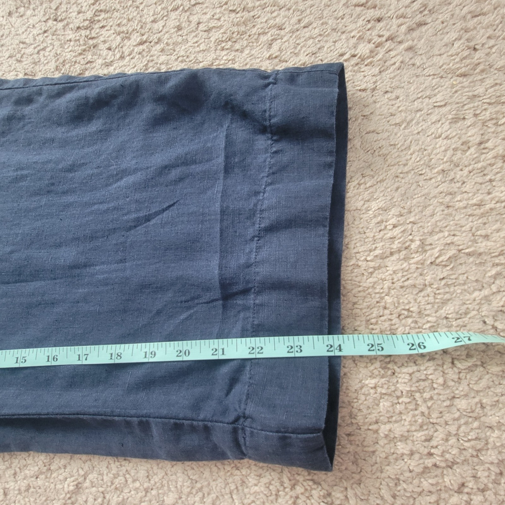 J. Jill Love Linen XL Wide Leg Side Zip Ankle Pants Navy - Picture 7 of 14